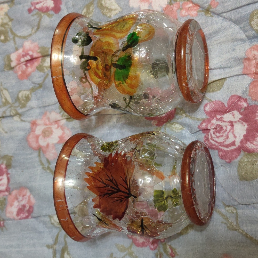 Vintage Hand Painted Candle Holder